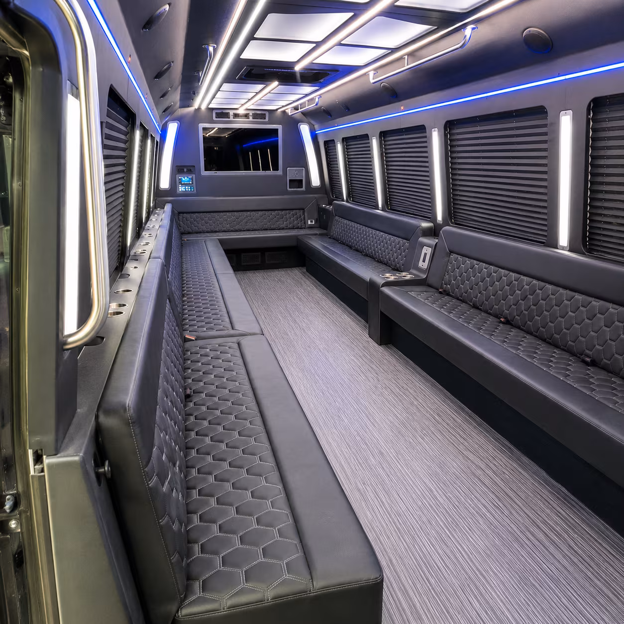 bartlett 40 passenger party bus interior