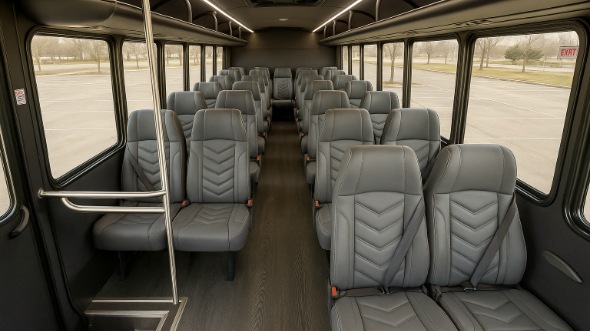 Interior of Charter Bus Company Bartlett's 15 Passenger Minibus in Bartlett