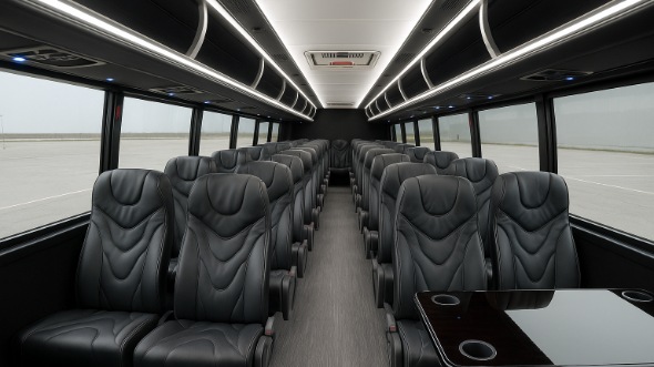 Interior of Charter Bus Company Bartlett's 20 Passenger Mini bus in Bartlett