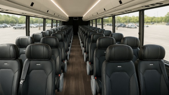 Interior of Charter Bus Company Bartlett's 25 Passenger Mini bus in Bartlett
