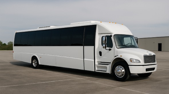 Exterior of Charter Bus Company Bartlett's 28 Passenger Mini bus in Bartlett
