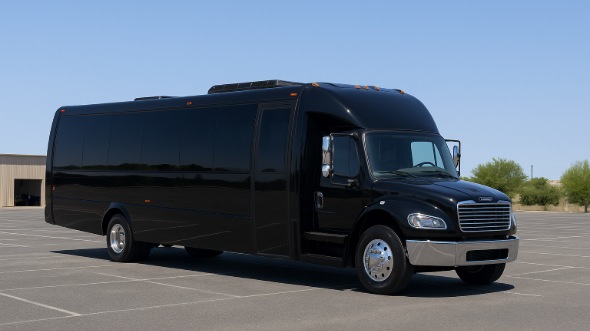 Exterior of Charter Bus Company Bartlett's 35 Passenger Minibus in Bartlett