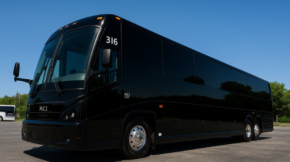 Exterior of Charter Bus Company Bartlett's 50 Passenger Charter Bus in Bartlett