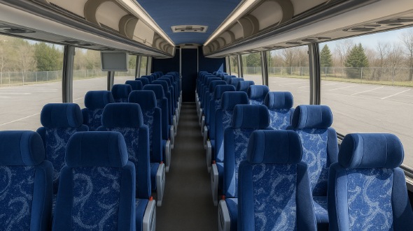 Interior of Charter Bus Company Bartlett's 50 Passenger Charter Bus in Bartlett