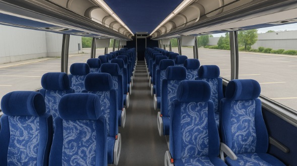 Interior of Charter Bus Company Bartlett's 55 Passenger Charter Bus in Bartlett