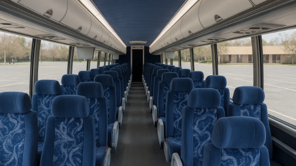 bartlett 50 passenger charter bus inside