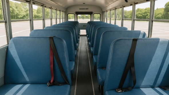 Interior of Charter Bus Company Bartlett's School Bus in Bartlett